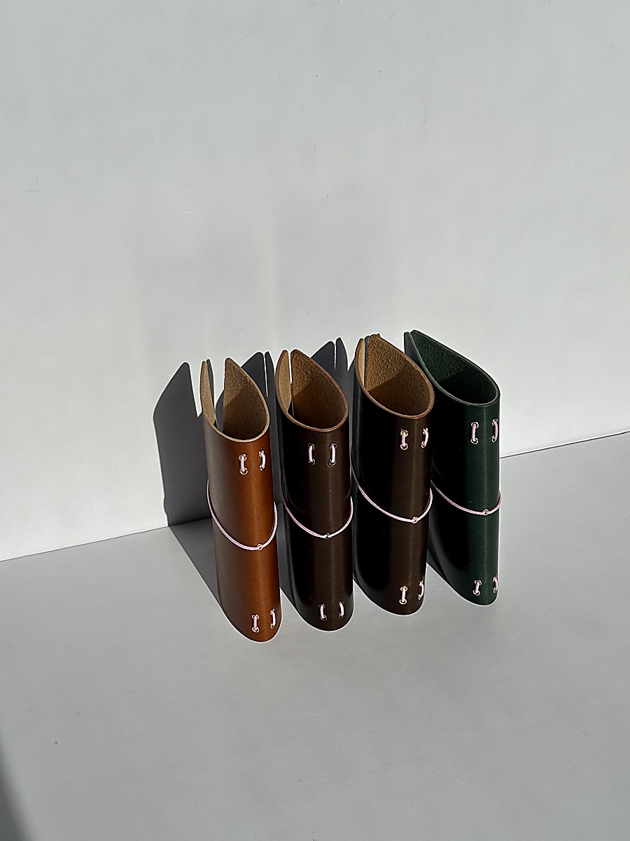 Chocolate journal with lace and D charm standing